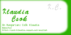klaudia csok business card