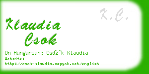 klaudia csok business card